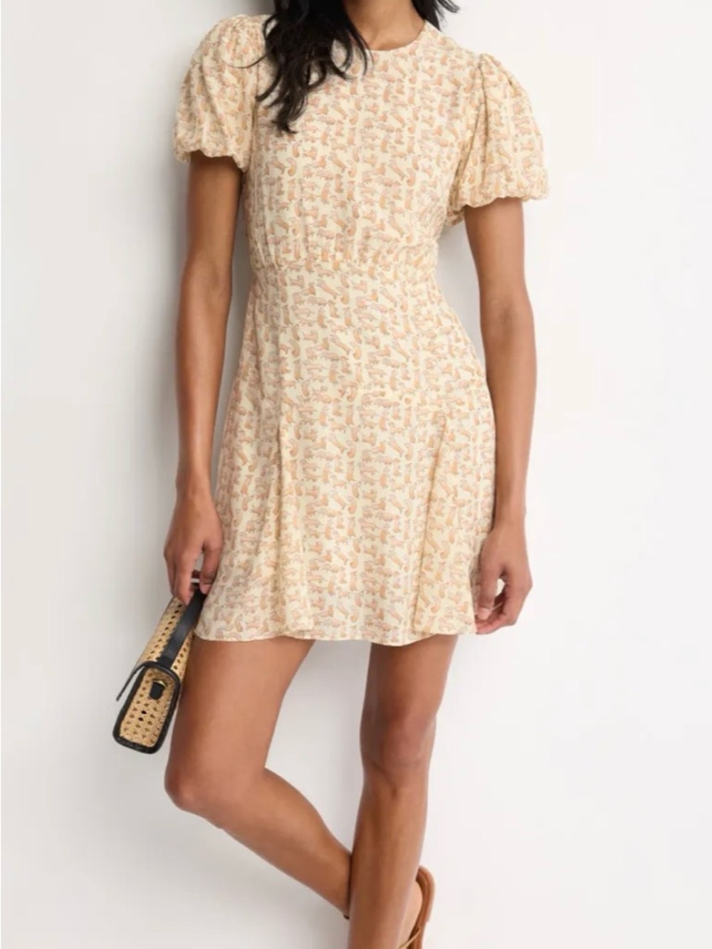 SOLID & STRIPED x Sofia Richie Grainge Gael Mini Dress with Daschund Print XS